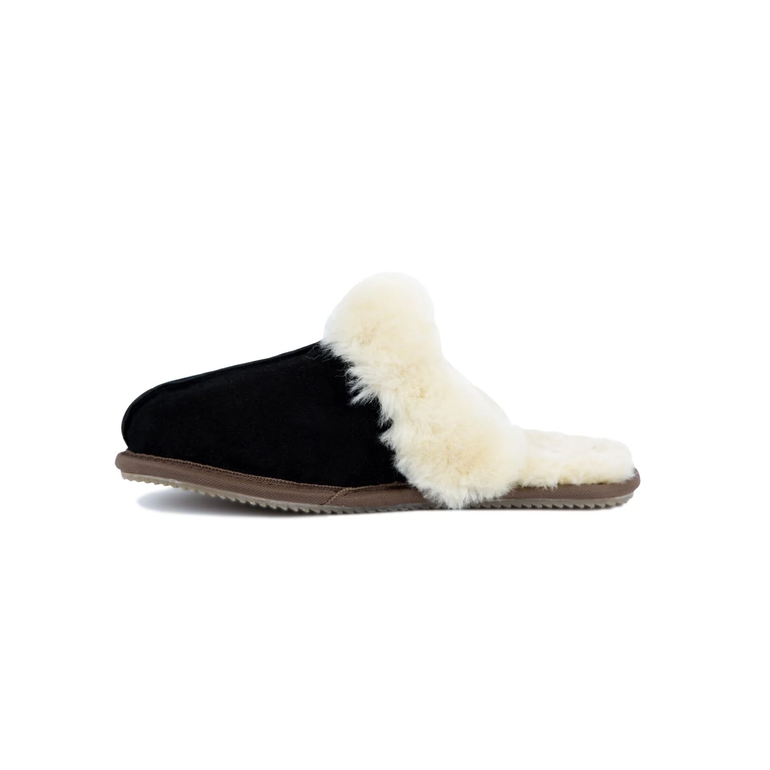 Black Sheepskin Slippers - Image 4