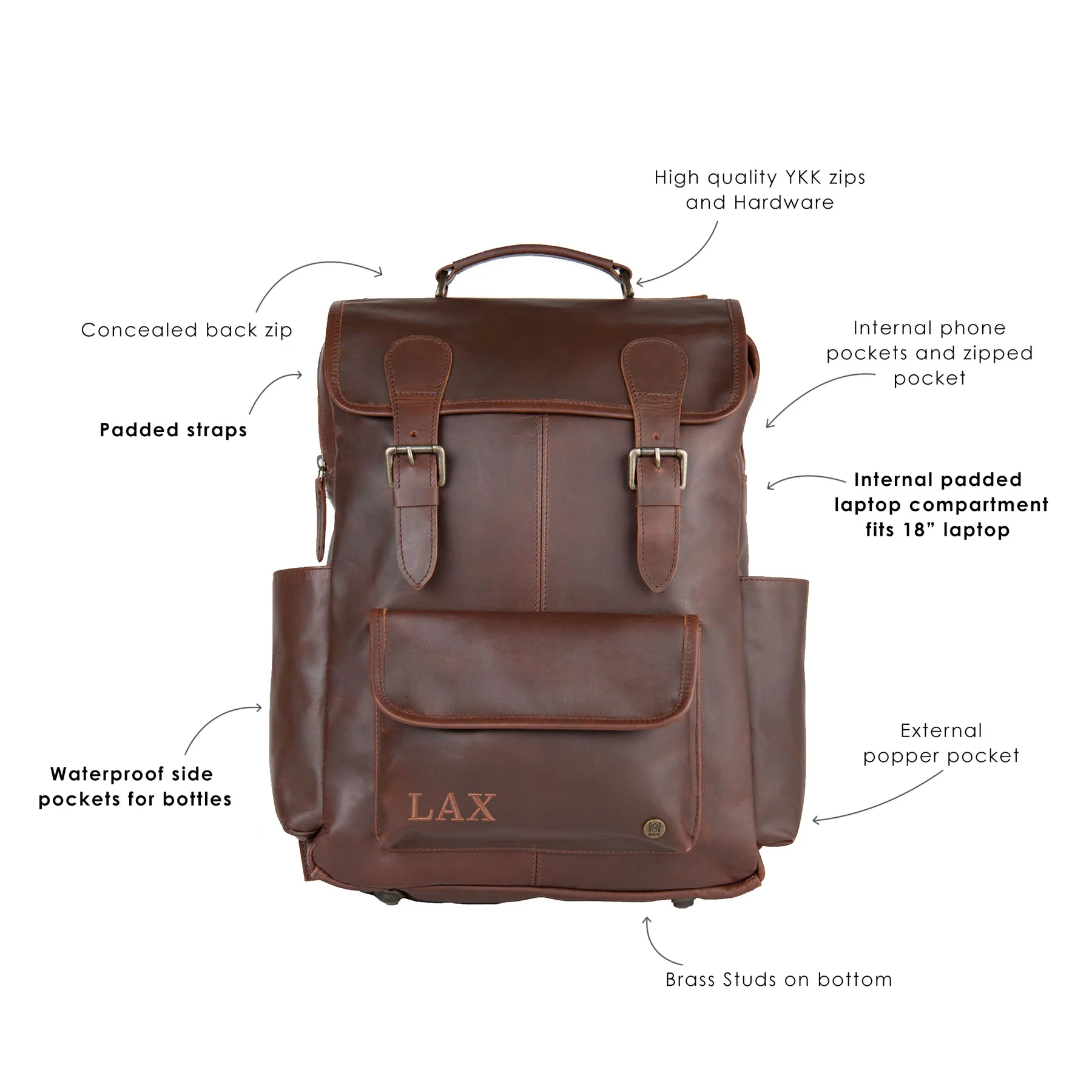 Custom Branded Leather Backpacks - Image 21