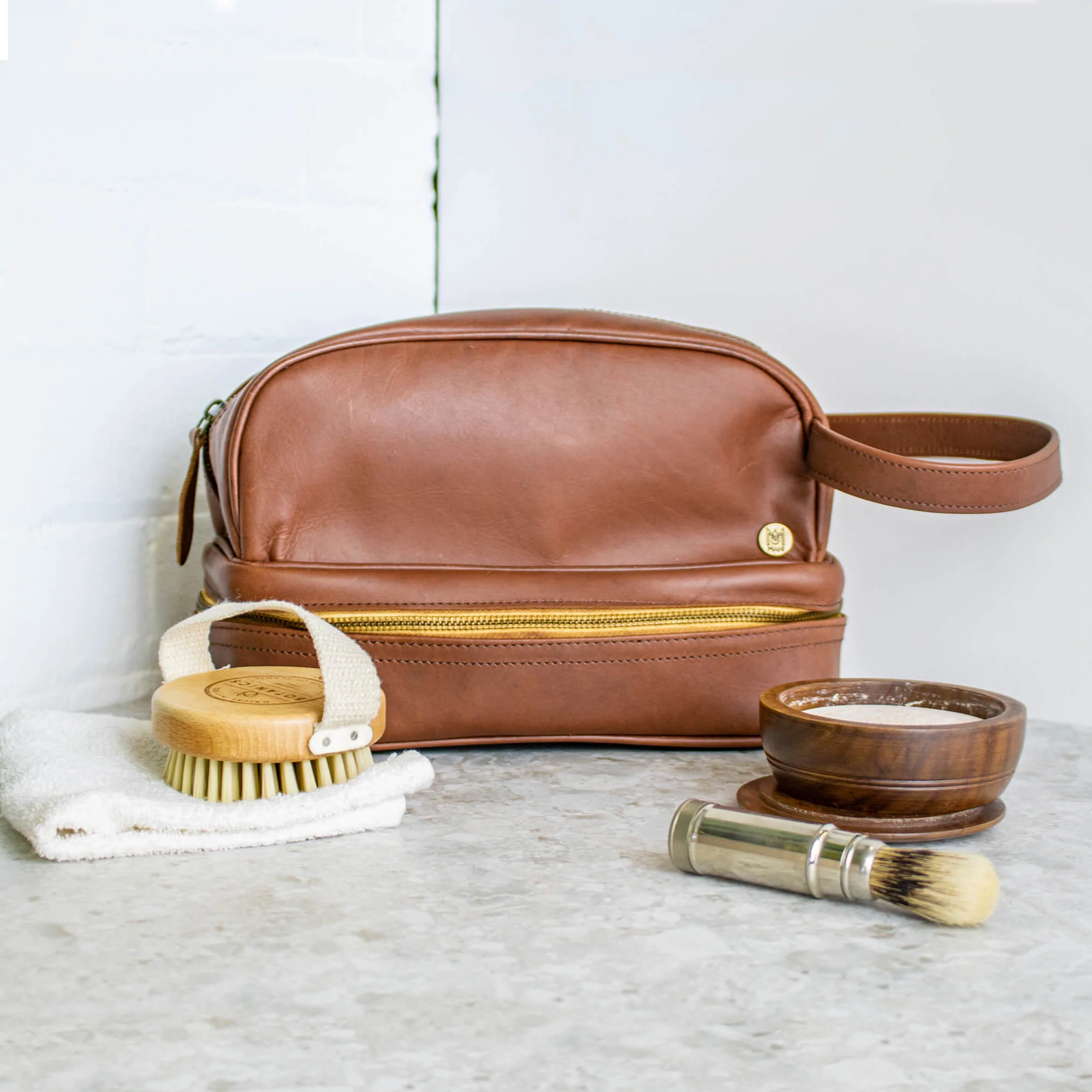Branded Leather Wash & Cosmetics Bags - Image 13