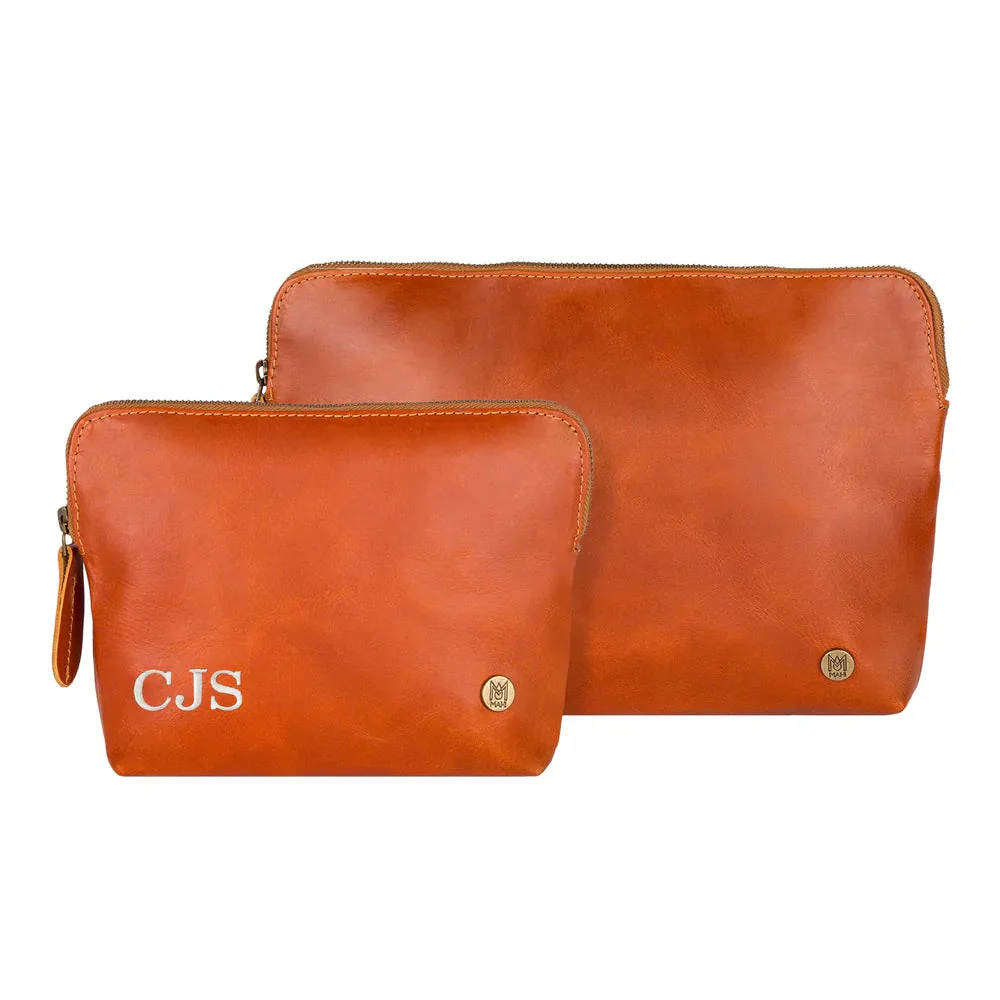 Branded Leather Wash & Cosmetics Bags - Image 16