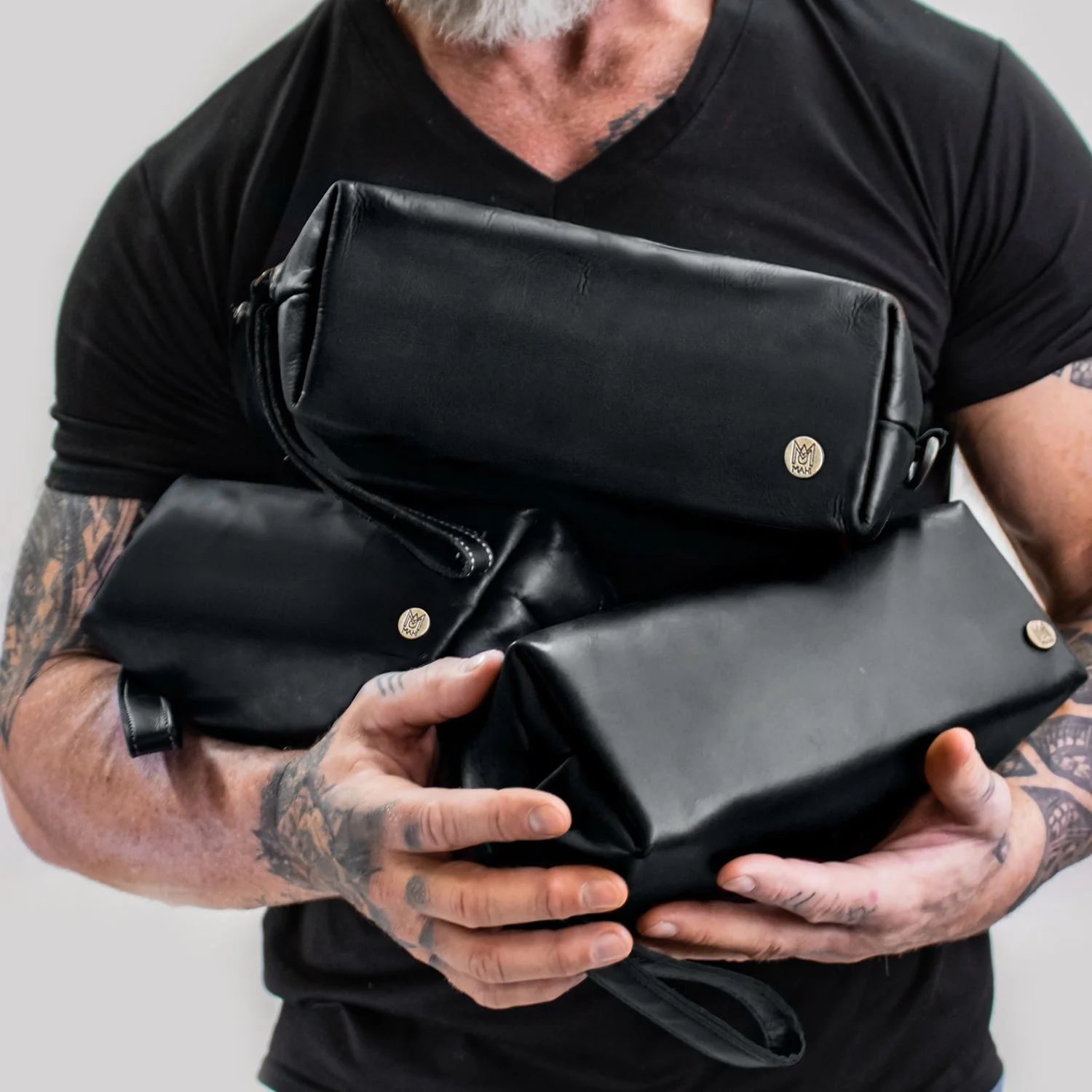Branded Leather Wash & Cosmetics Bags - Image 8