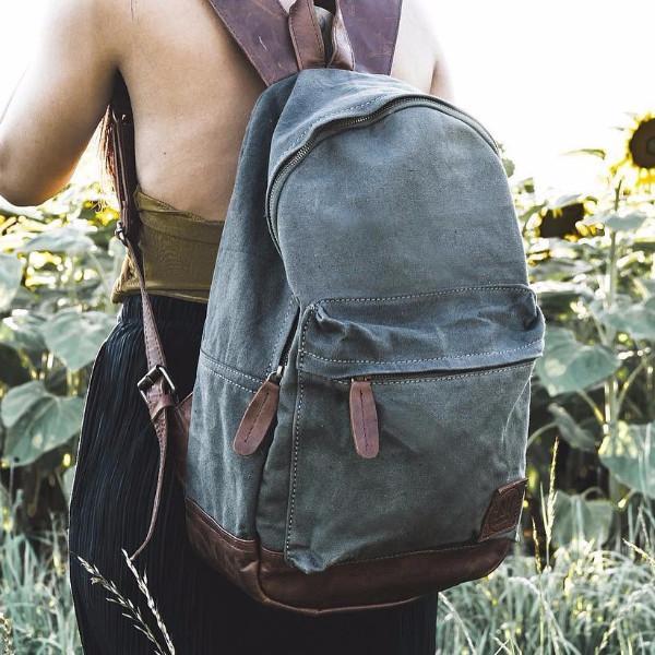 Red Canvas Rucksack - Image 2
