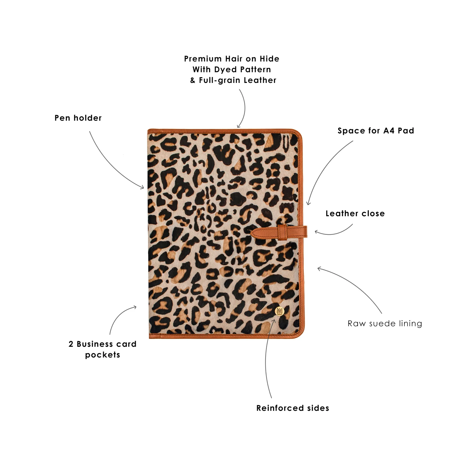 Classic Cowhide Portfolio (Brown Leopard) - Image 3