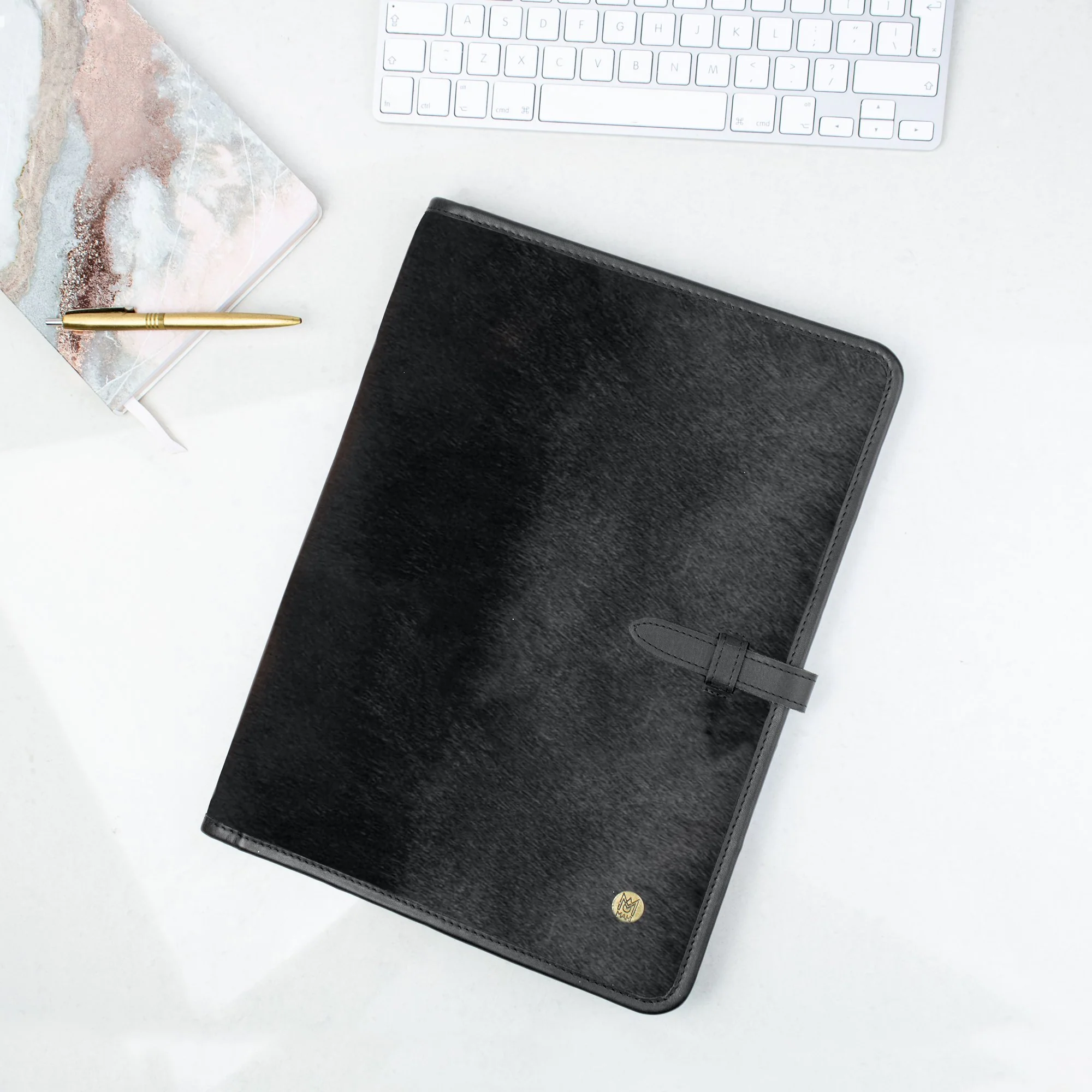 Classic Cowhide Portfolio (Black) - Image 2