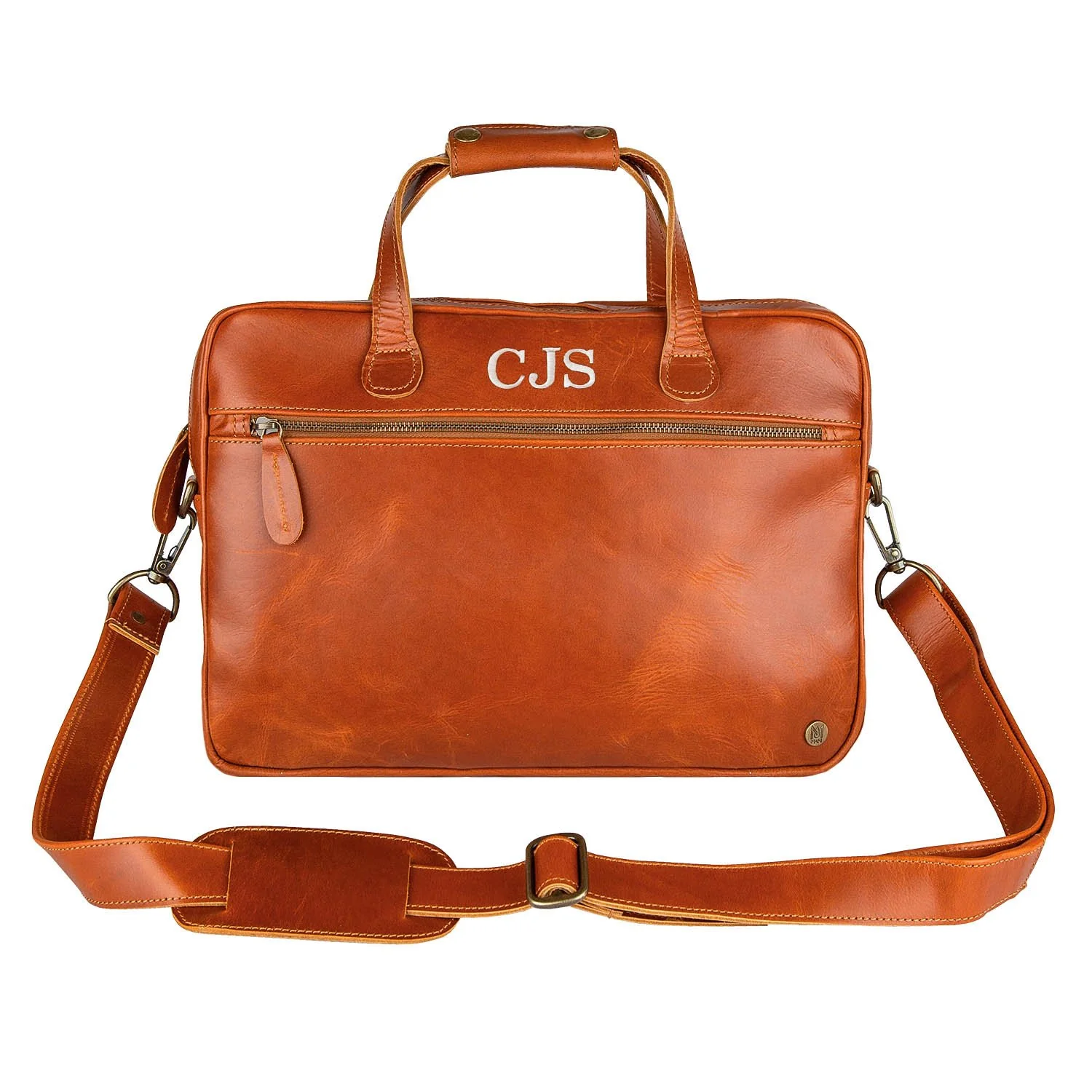 The Compact Laptop Satchel (Tan) - Image 3