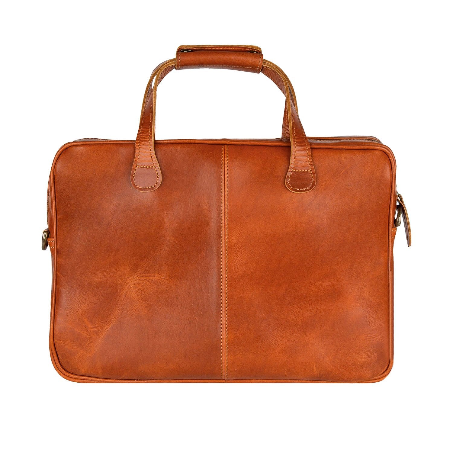 The Compact Laptop Satchel (Tan) - Image 5