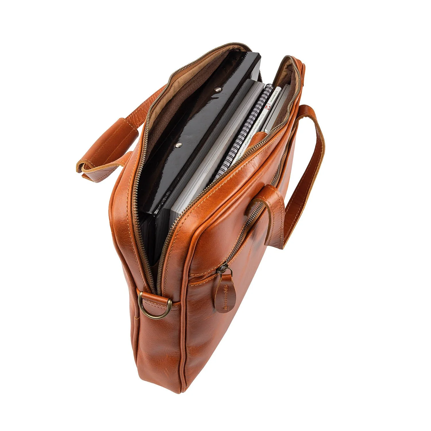 The Compact Laptop Satchel (Tan) - Image 6