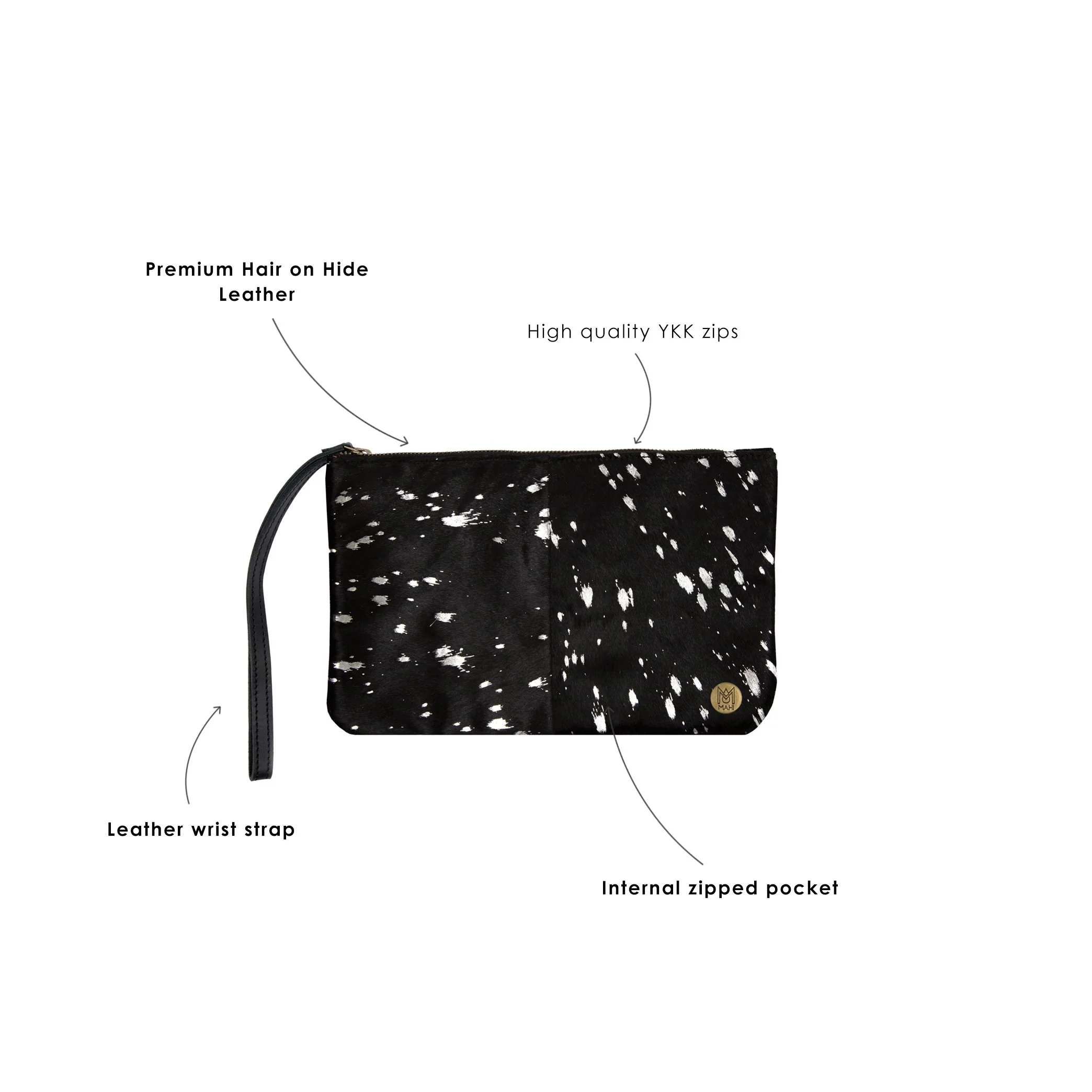 The Classic Clutch Bag (Silver and Black) - Image 3