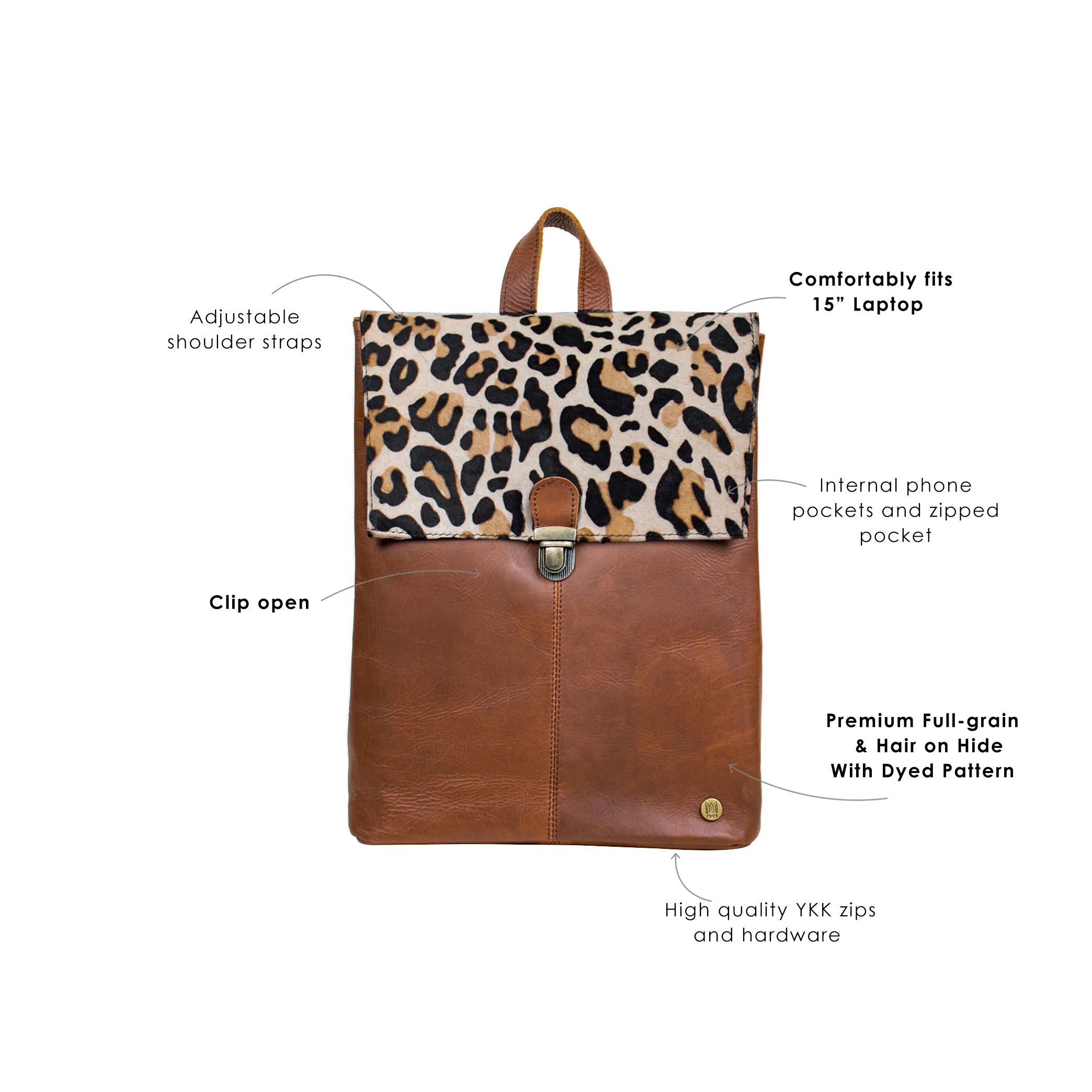 Cowhide Yale Backpack - Image 6