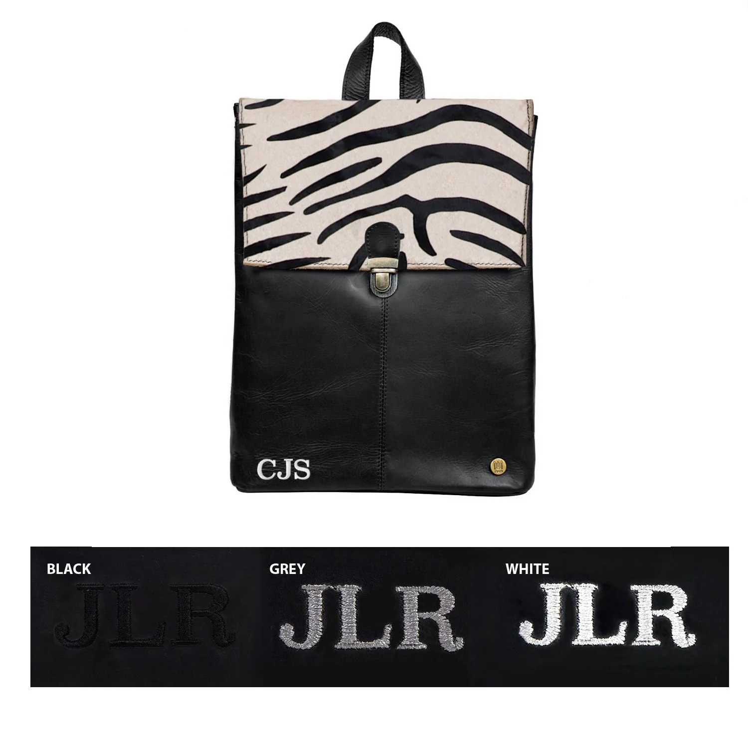 Cowhide Zebra Yale Backpack - Image 3