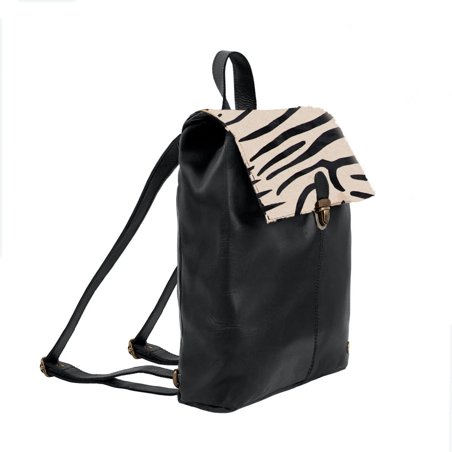 Cowhide Zebra Yale Backpack - Image 4