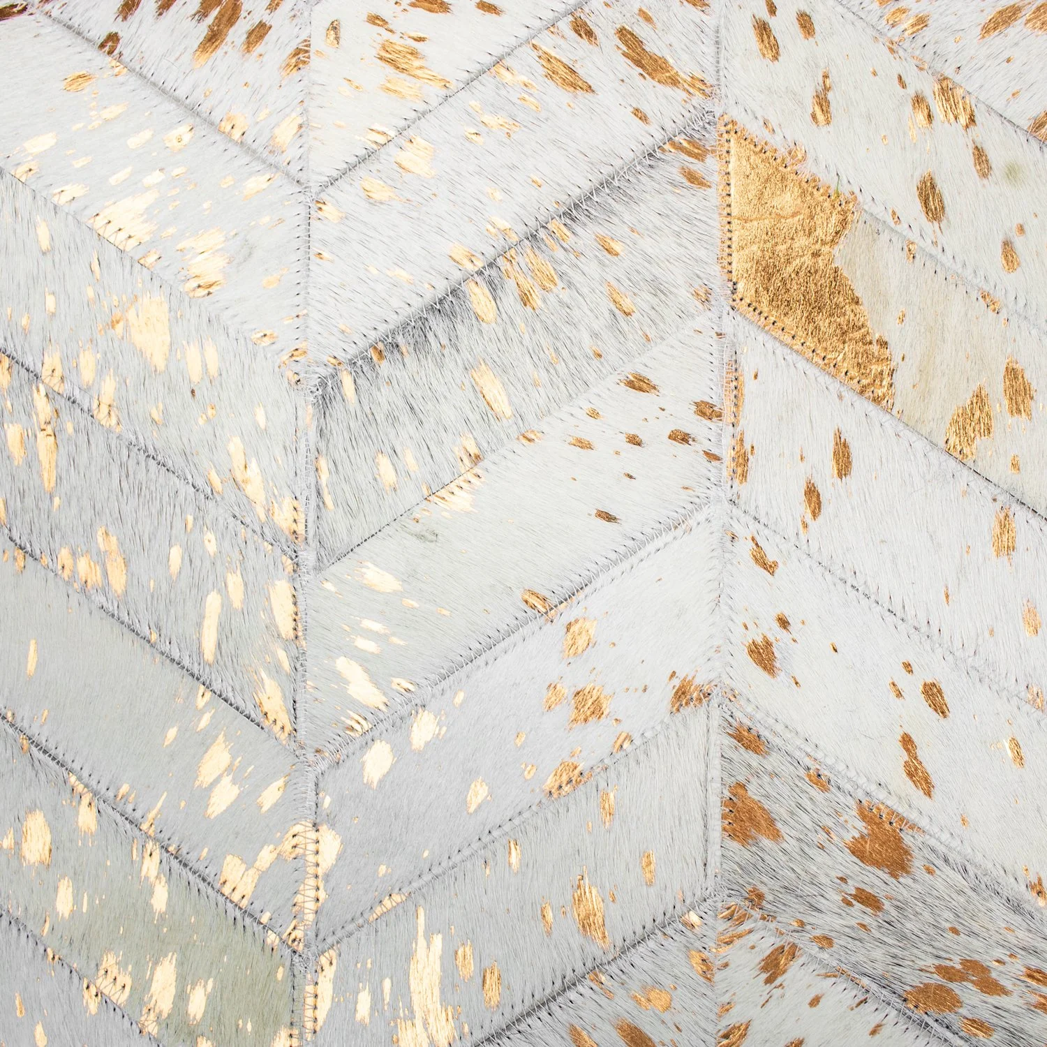 Cream & Gold Herringbone Rug - Image 4