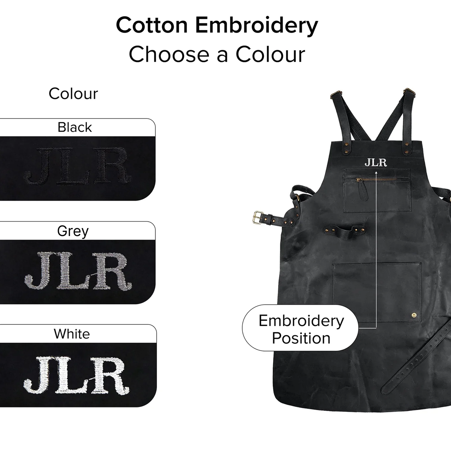 Cross Back Leather Apron - Image 5