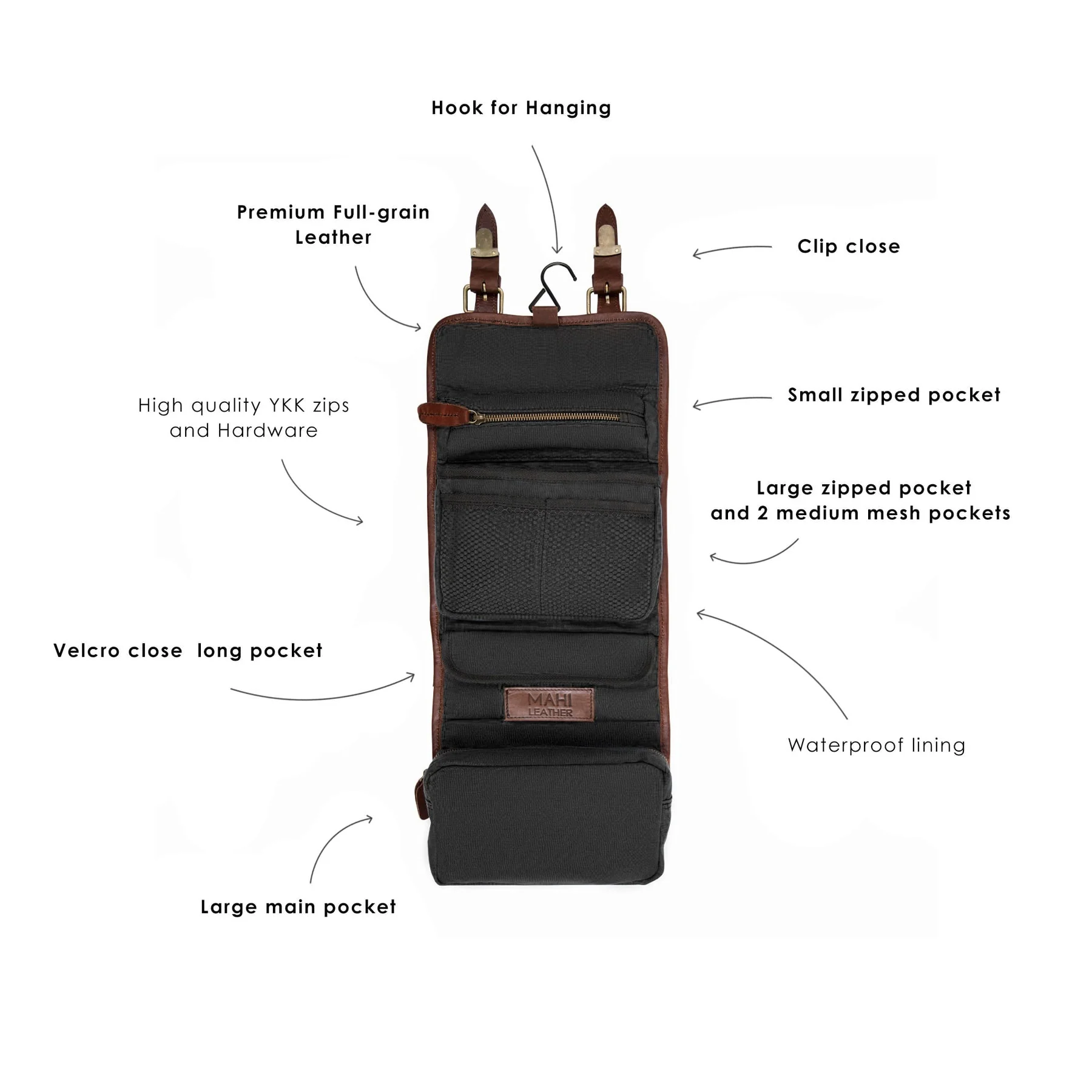 The Harvard Hanging Wash Bag - Image 4