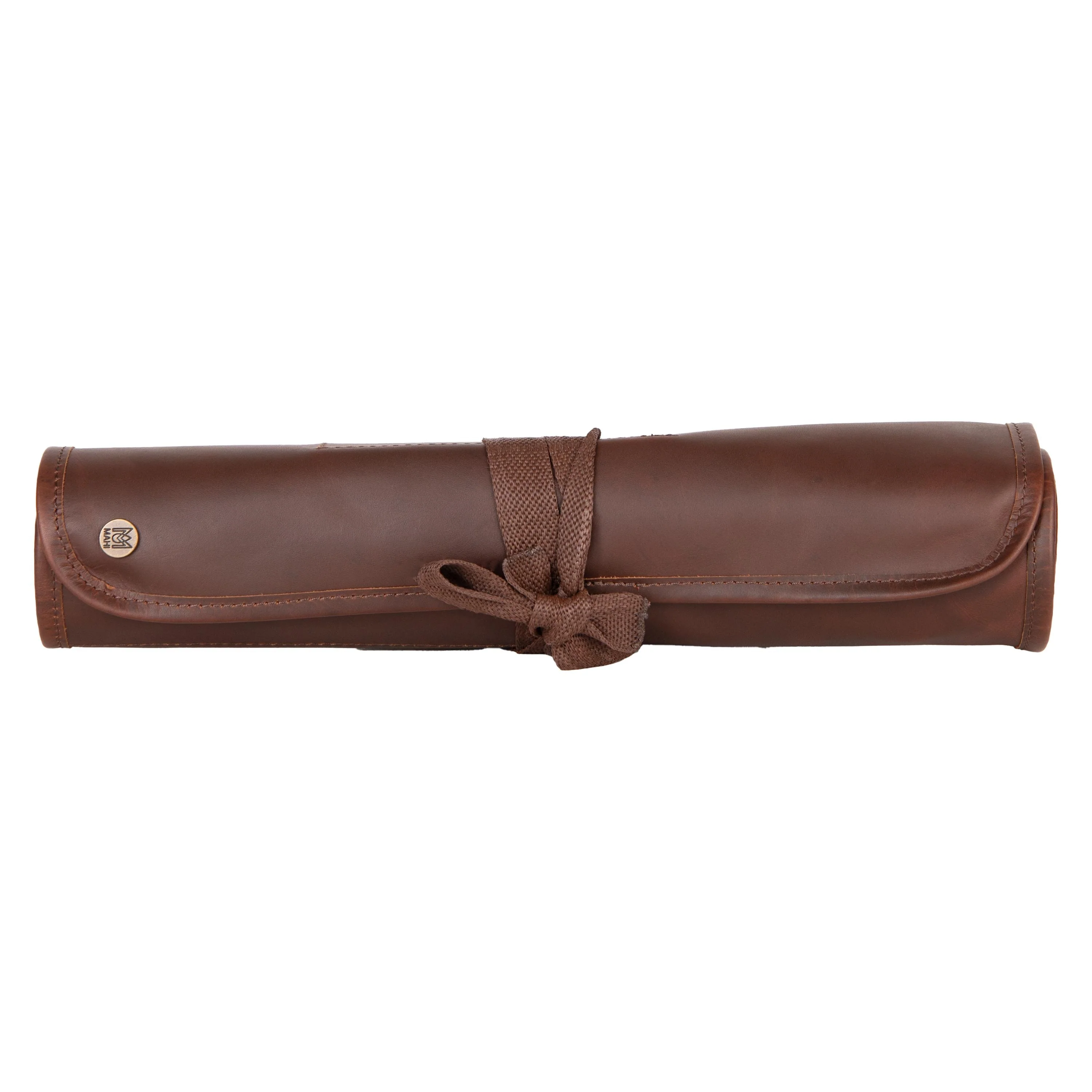 Laser Personalized Brown Leather Knife Roll - Image 5