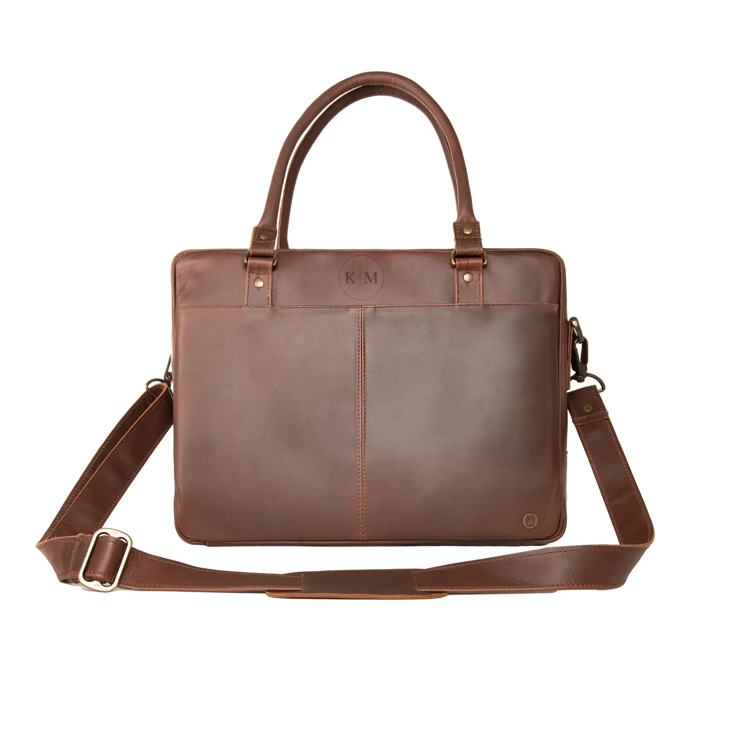 Laser Personalized Leather Laptop Bag - Image 3