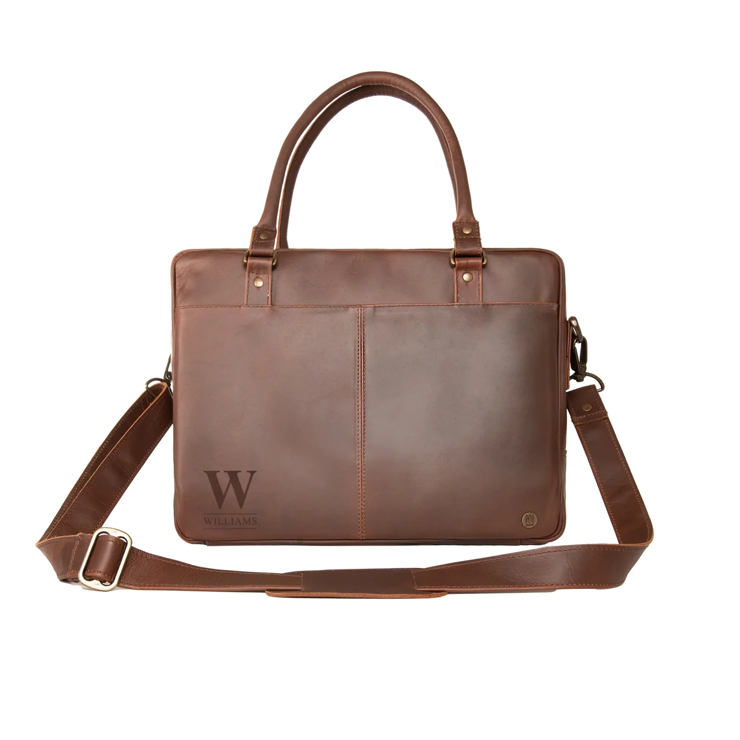 Laser Personalized Leather Laptop Bag - Image 7