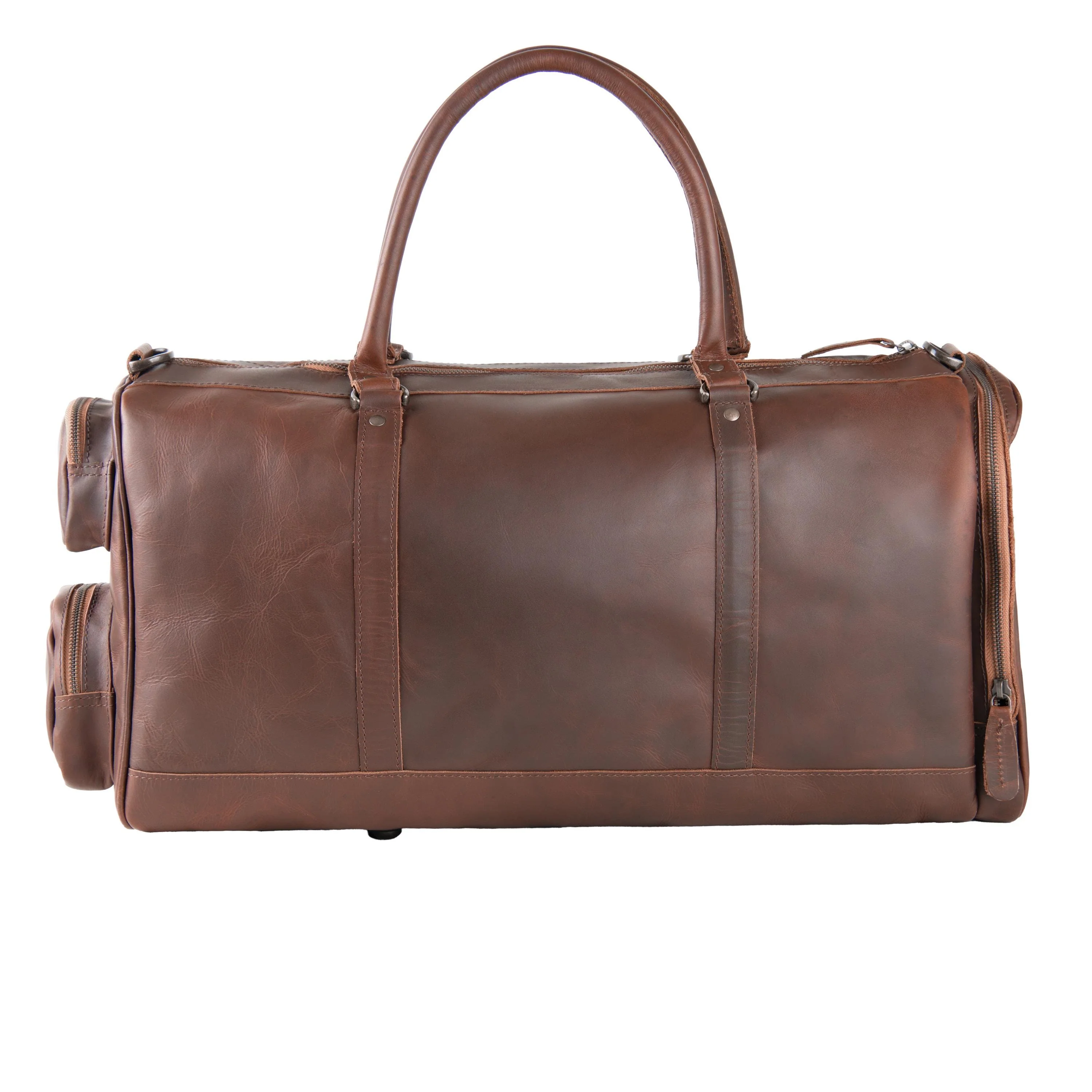Laser Personalized Leather Overnight Bag - Image 8