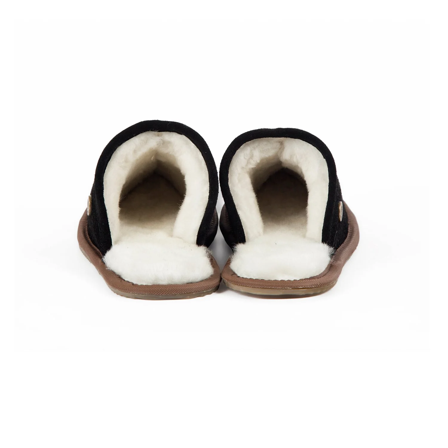Men's Black Sheepskin Slippers - Image 5