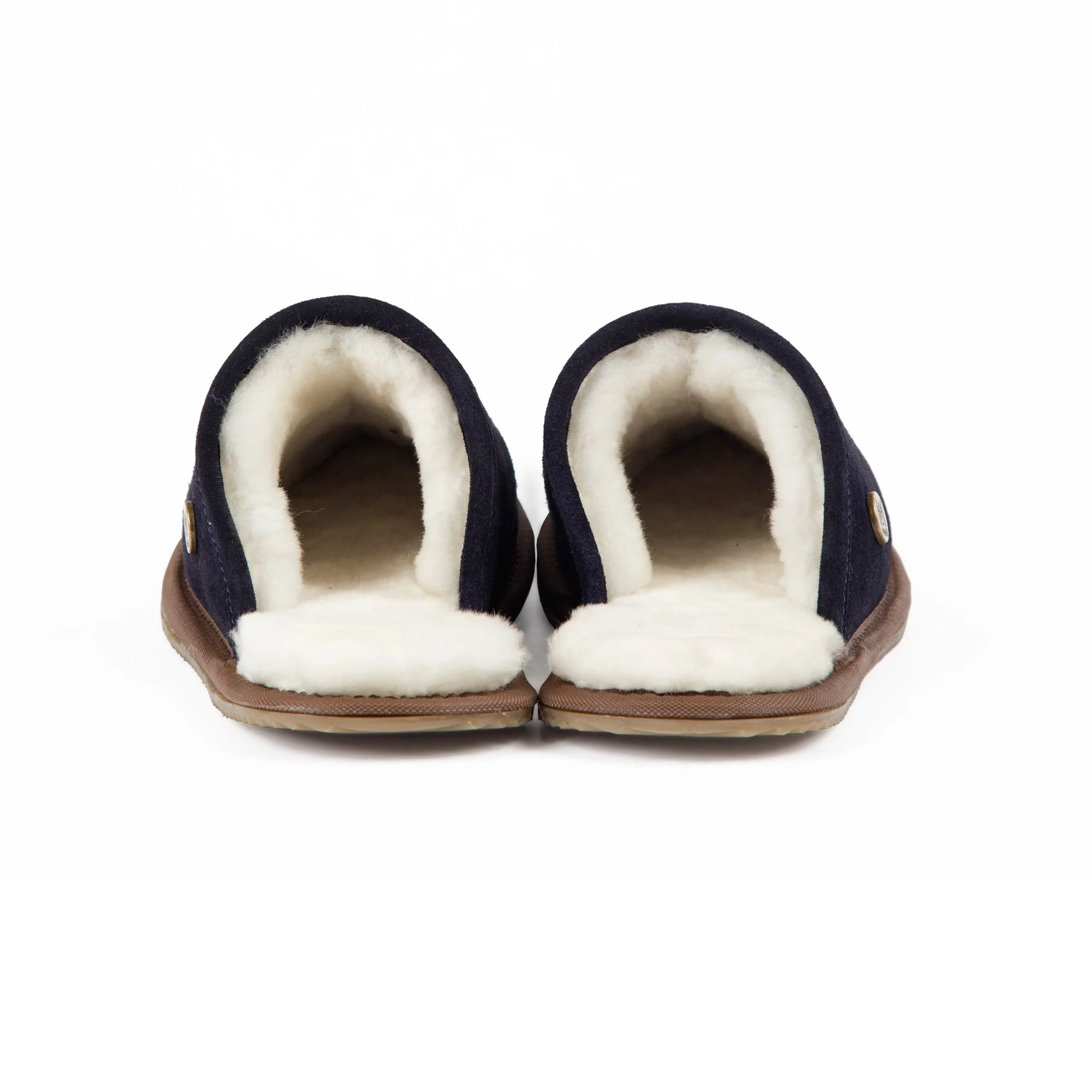 Men's Navy Sheepskin Slippers - Image 5
