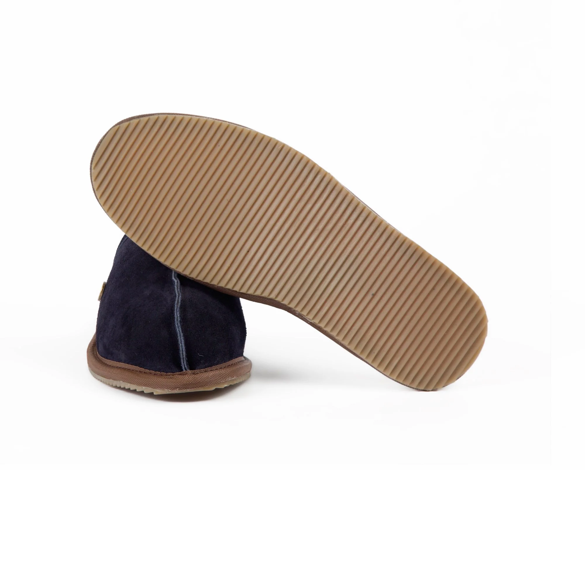Men's Navy Sheepskin Slippers - Image 6