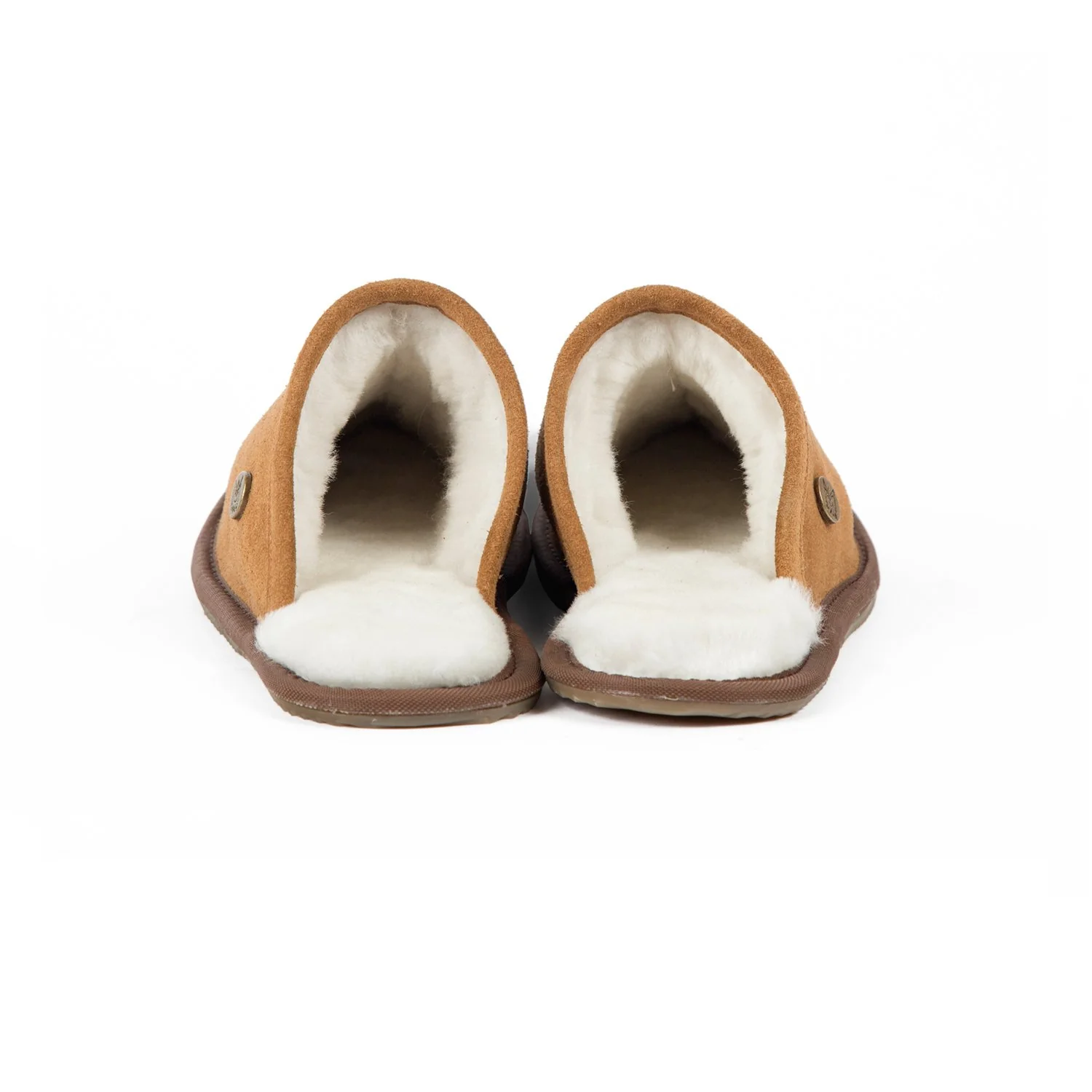 Men's Tan Sheepskin Slippers - Image 5