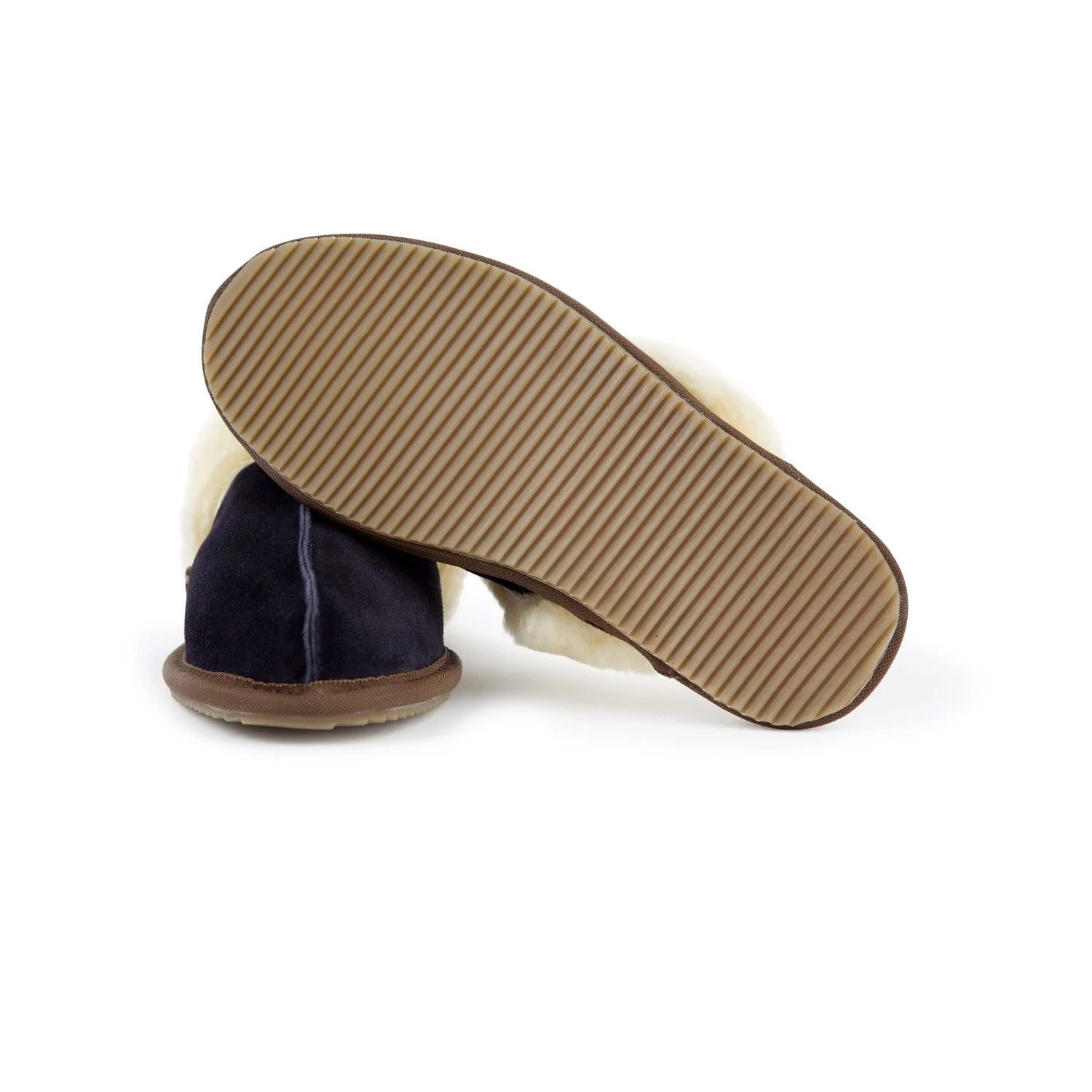 Navy Sheepskin Slippers - Image 5