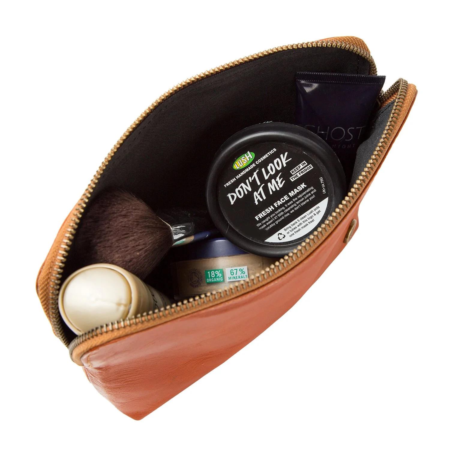 Small Classic Cosmetic Case (Tan) - Image 6