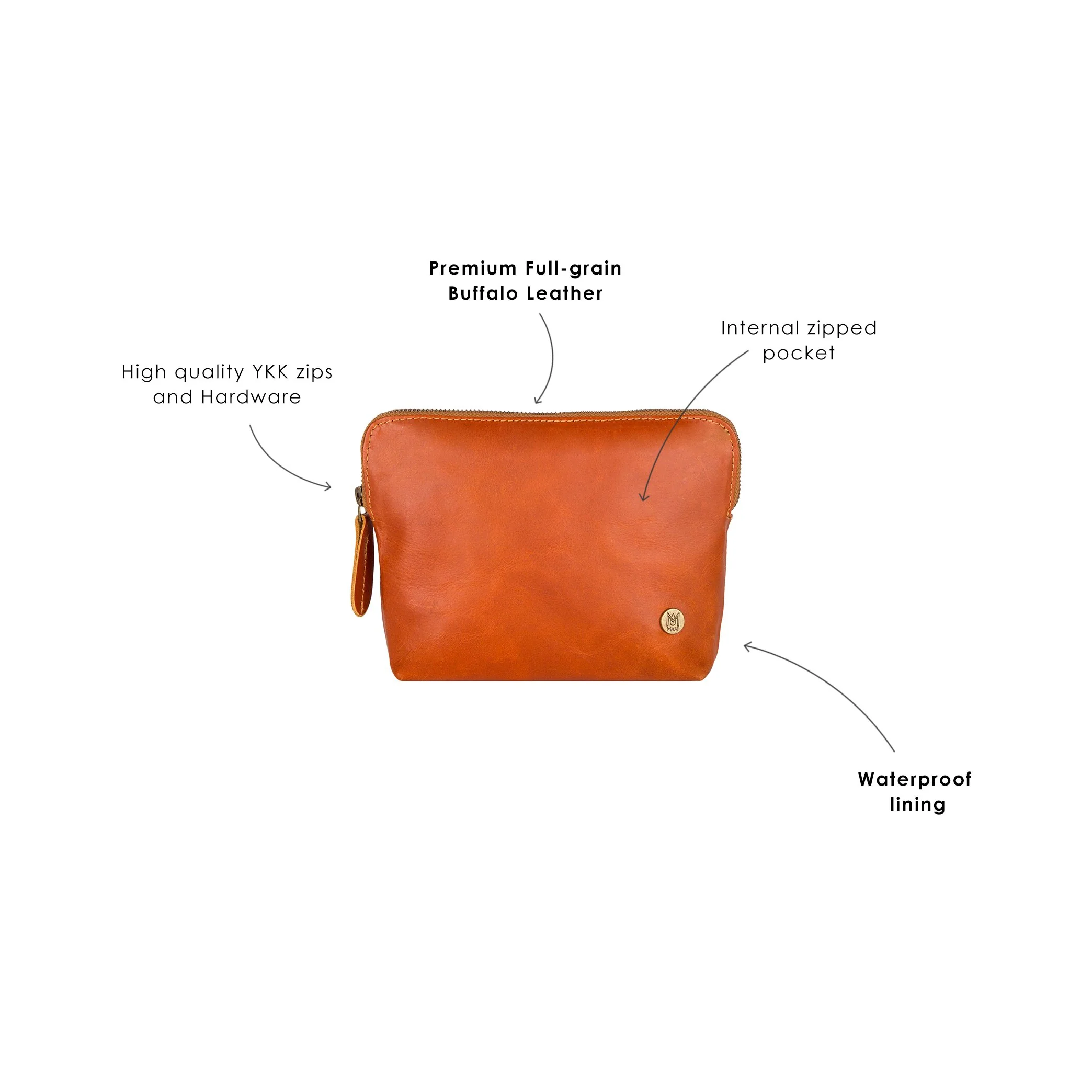 Small Classic Cosmetic Case (Tan) - Image 7