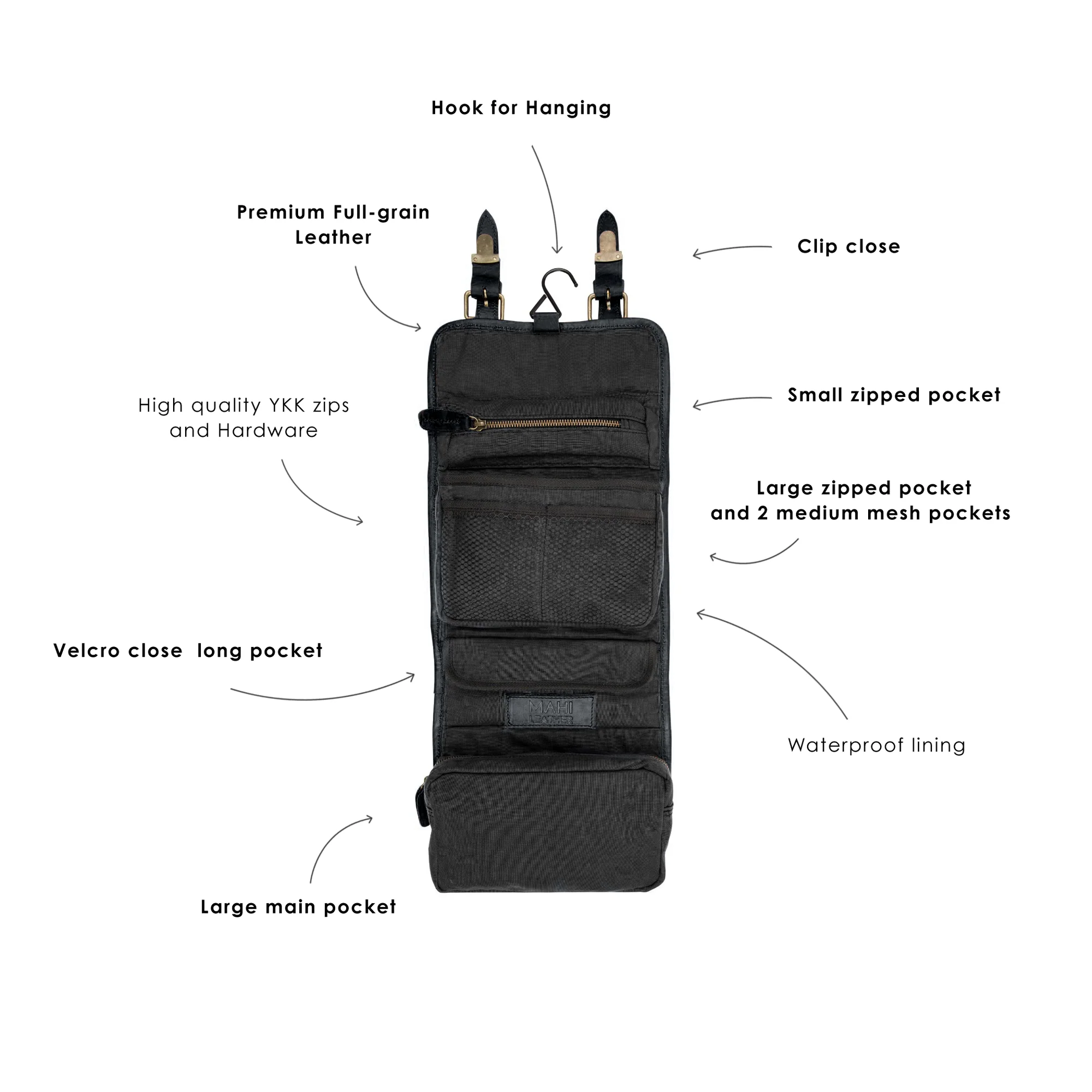 The Harvard Hanging Wash Bag - Image 4