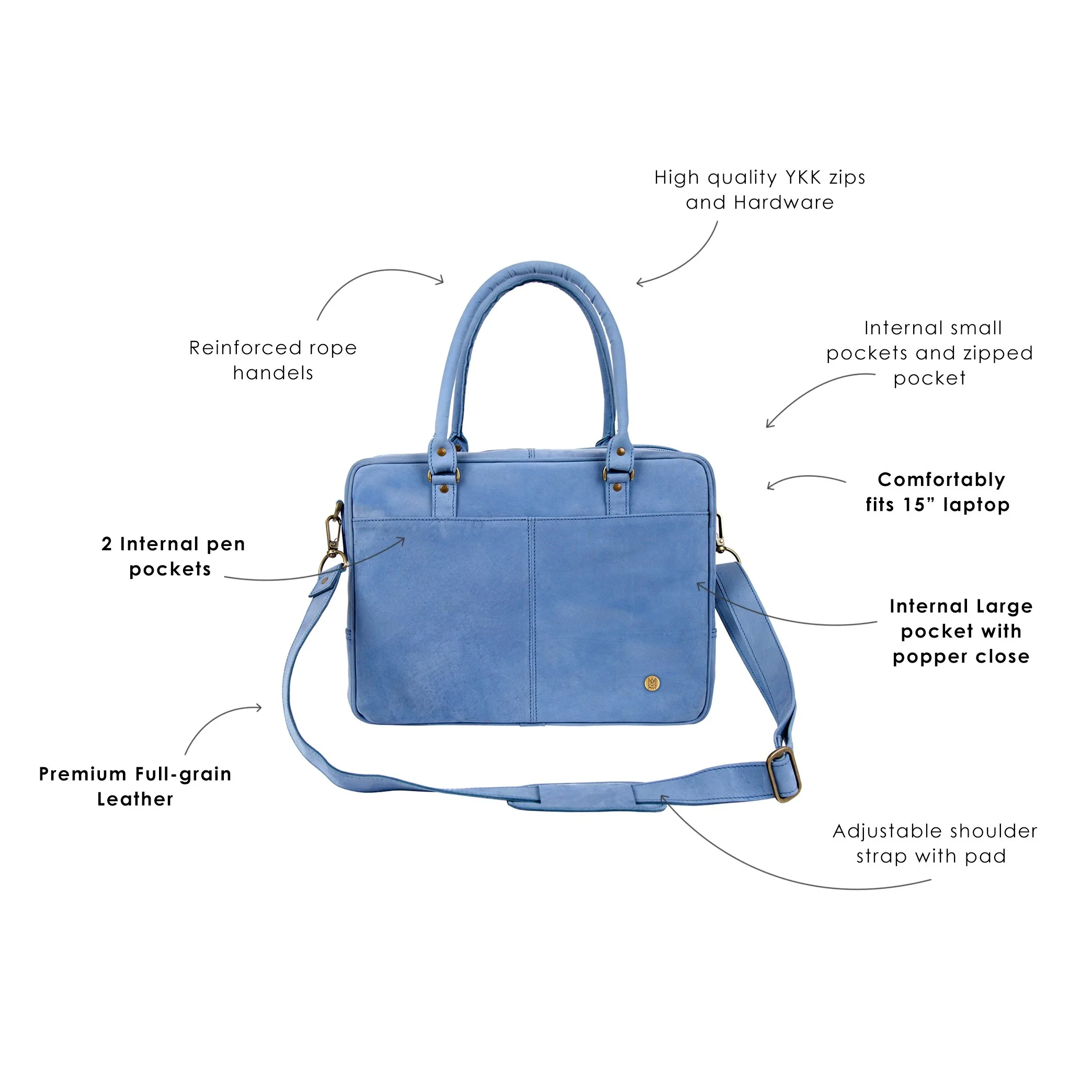 The Oxford Zip-up (Blue Suede) - Image 7